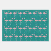 Flamingo Wrapping Paper Sheets Geschenkpapier Set (Vorderseite)