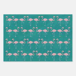 Flamingo Wrapping Paper Sheets Geschenkpapier Set