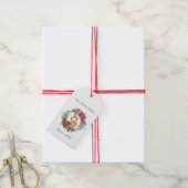Flamingo Wreath Warm Holiday Wünsche Custom Geschenkanhänger (Mit Garn)