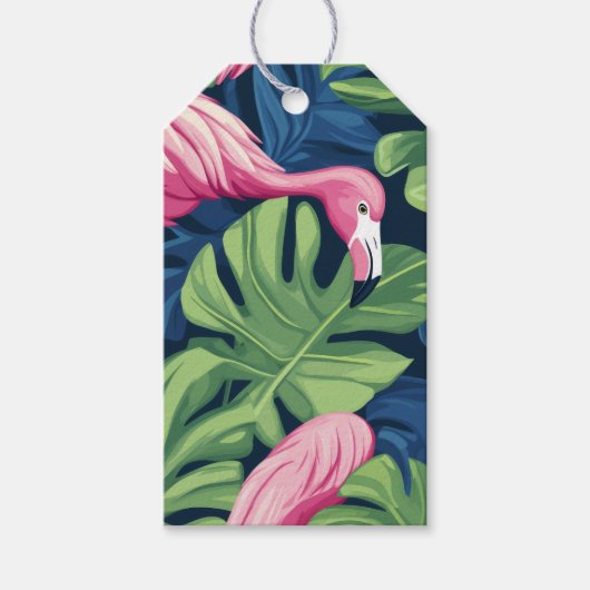 Flamingo wünscht Geschenkkarte Geschenkanhänger (Vorderseite)
