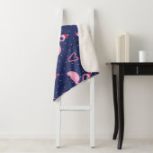 Flamingo Xmas Hat Candy Pattern Sherpadecke (Beispiel)