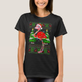 Flamingo Xmas Lights Ugly Santa Flamingo Christma T-Shirt (Vorderseite)