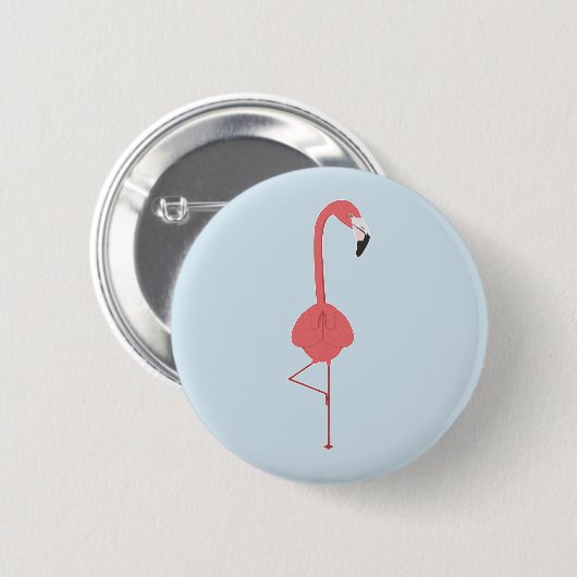 FLAMINGO YOGA BUTTON (Vorne & Hinten)