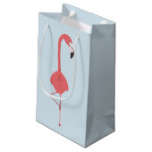 FLAMINGO-YOGA KLEINE GESCHENKTÜTE (Rückseite Schrägansicht)