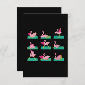 Flamingo Yoga Posen Meditation Workout Übung Begleitkarte (Vorne/Hinten)