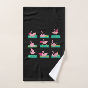 Flamingo Yoga Posen Meditation Workout Übung Handtuch