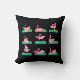 Flamingo Yoga Posen Meditation Workout Übung Kissen