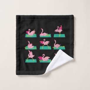 Flamingo Yoga Posen Meditation Workout Übung Waschlappen