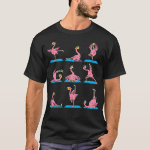 Flamingo Yoga Position Workout Flamingo Bird Gesch T-Shirt