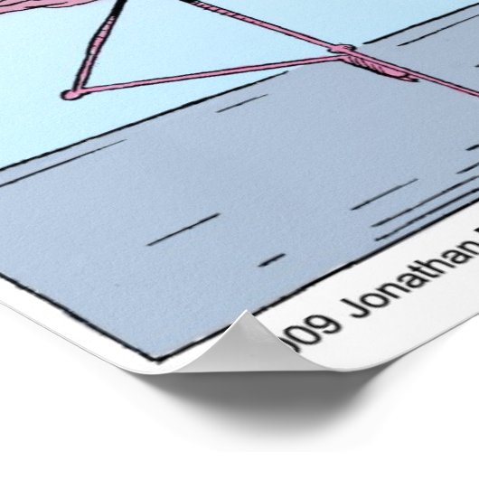 Flamingo-Yoga Poster (Ecke)