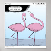 Flamingo-Yoga Poster (Vorne)
