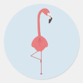 FLAMINGO YOGA RUNDER AUFKLEBER (Vorderseite)