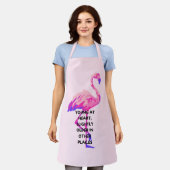 Flamingo Young at Heart Funny Sprichwort Zitat Schürze (Getragen)