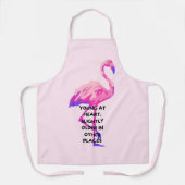 Flamingo Young at Heart Funny Sprichwort Zitat Schürze (Vorderseite)