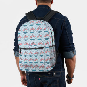 Flamingo Your Business Logo Patterns Office School Bedruckter Rucksack
