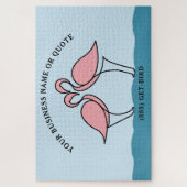 Flamingo Your Business oder Zitat 20" x 30" Puzzle (Vertikal)