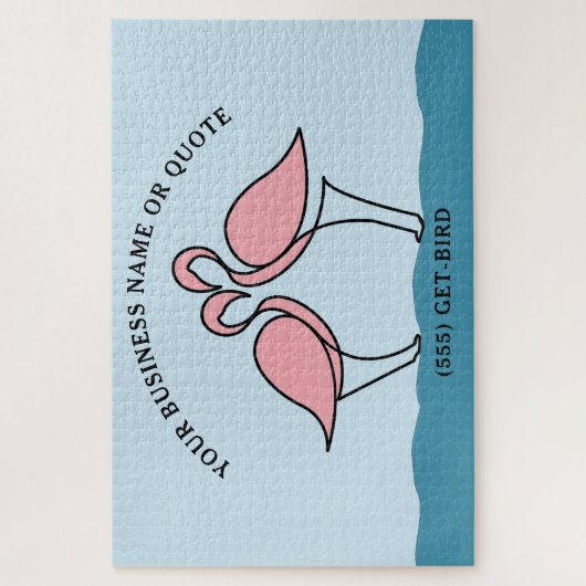 Flamingo Your Business oder Zitat 20" x 30" Puzzle (Vertikal)