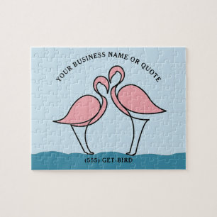 Flamingo Your Business oder Zitat 8" x 10" Puzzle