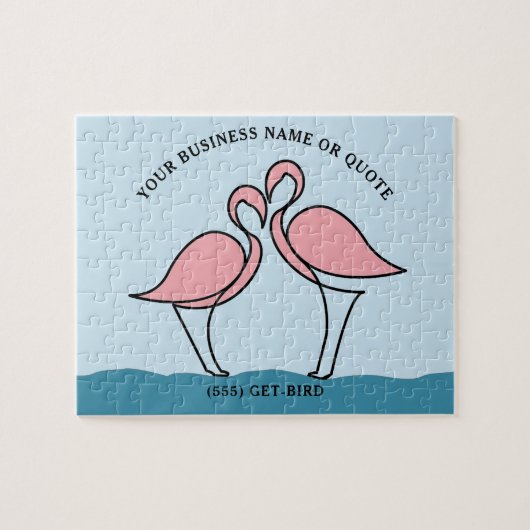 Flamingo Your Business oder Zitat 8" x 10" Puzzle (Horizontal)