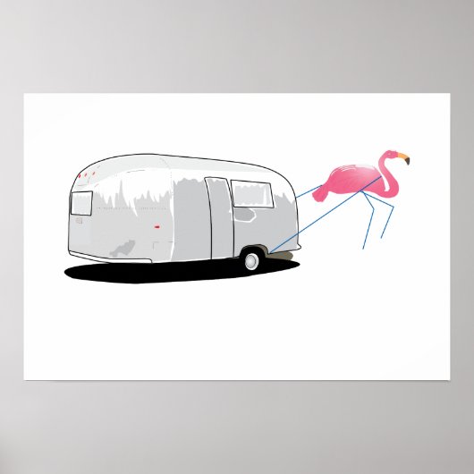 Flamingo ziehen poster (Vorne)