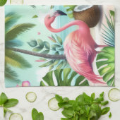 Flamingo Zuflucht Geschirrtuch (Gefaltet)