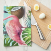 Flamingo Zuflucht Geschirrtuch (Viertel Falte)