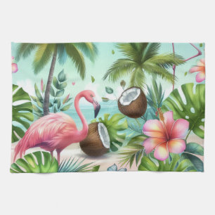 Flamingo Zuflucht Geschirrtuch