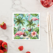 Flamingo Zuflucht Serviette (Beispiel)