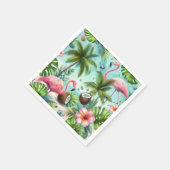 Flamingo Zuflucht Serviette (Ecke)