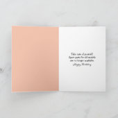 Flamingo zum Geburtstag in einer Yoga-Pose Karte (Innenseite)