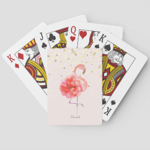 Flamingoblume, Goldene Konfetti Spielkarten