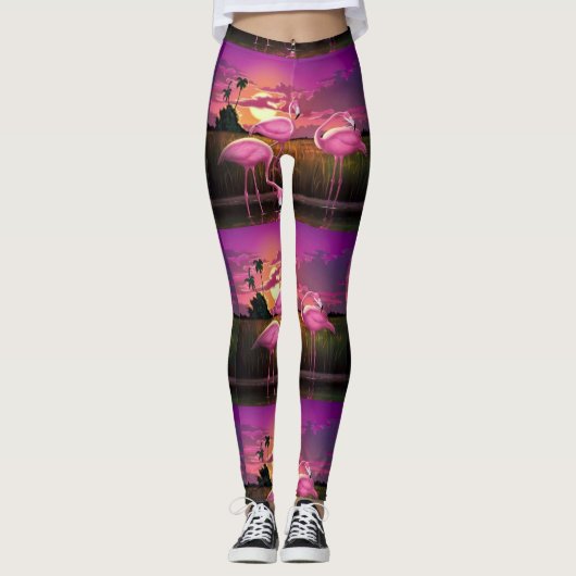 Flamingodruck-Leggings Leggings (Vorderseite)