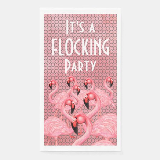 Flamingoes auf Parade Paper Handtücher Serviette (Vorderseite)