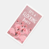 Flamingoes auf Parade Paper Handtücher Serviette (Ecke)