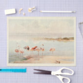 Flamingoes Bird Ephemera Entdeckungsreise zur Vint Seidenpapier (Handwerk)