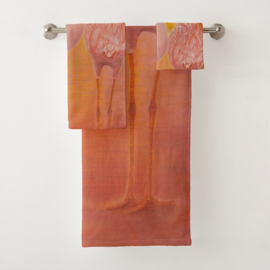 Flamingoes-Liebe Badhandtuch Set (Insitu)