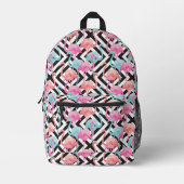Flamingoes on Bold Design Pattern Bedruckter Rucksack (Vorderseite)