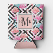 Flamingoes on Bold Design Pattern Dosenkühler (Vorderseite)