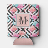 Flamingoes on Bold Design Pattern Dosenkühler (Rückseite)