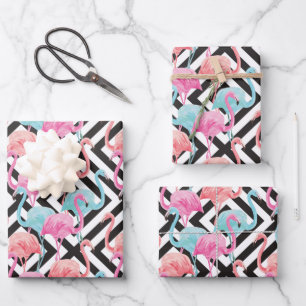 Flamingoes on Bold Design Pattern Geschenkpapier Set