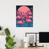 Flamingoes Print Poster (Heimbüro)
