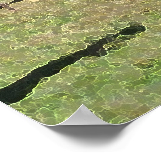 Flamingoes Print Poster (Ecke)