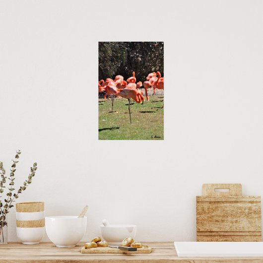 Flamingoes Print Poster (Küche)