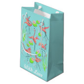 FlamingoFandango mit der Liebegeschenktasche klein Kleine Geschenktüte (Rückseite Schrägansicht)