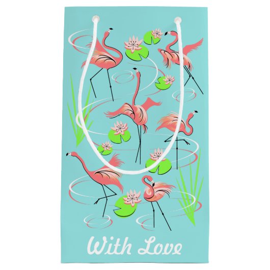 FlamingoFandango mit der Liebegeschenktasche klein Kleine Geschenktüte (Vorderseite)