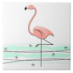 Flamingofliesenrückseite Fliese
