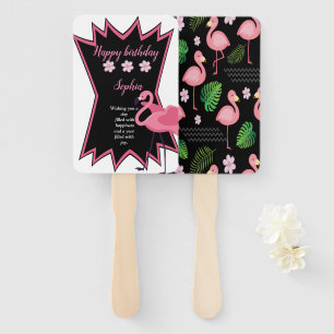 Flamingogeburtstag Fächer