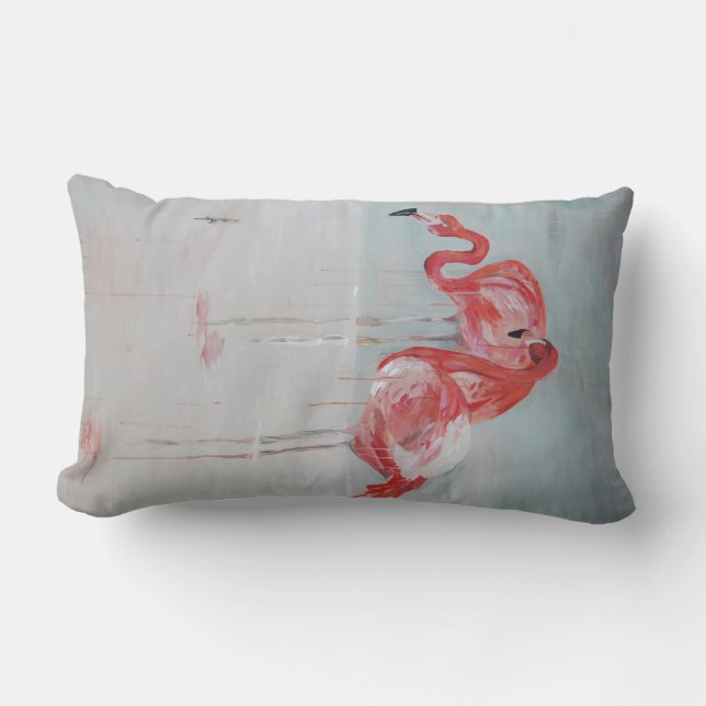 Flamingokissen Lendenkissen (Vorderseite)