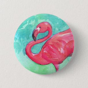 Flamingoknopf Button