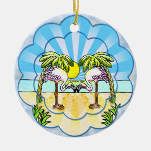 Flamingoliebhaber keramik ornament